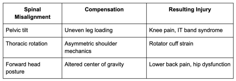 Common compensation patterns leading to injury